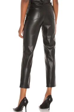 Faux Leather Straight Leg Pant