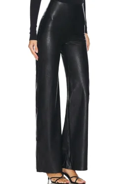 Faux Leather Wide Leg Pant