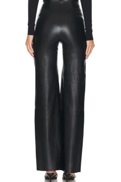 Faux Leather Wide Leg Pant