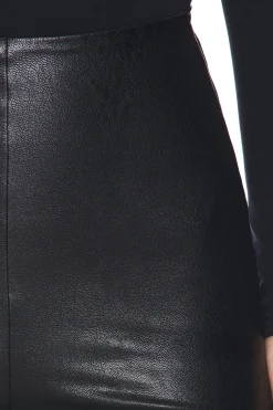 Faux Leather Wide Leg Pant