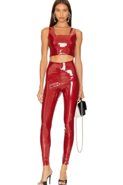 Faux Patent Leather Legging