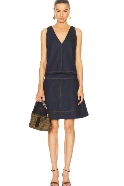 Fendi Denim Dress & Vest Set