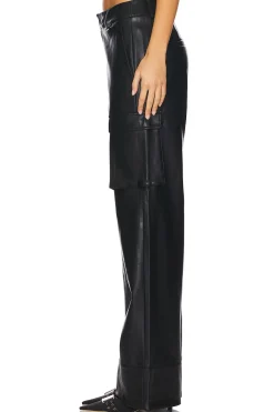 Fifer Vegan Leather Low Rise Cargo Pant