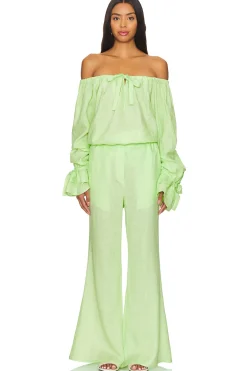 Flamenco Linen Polka Dot Set With Pants