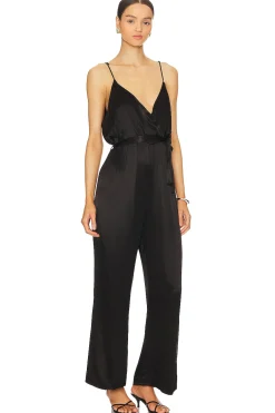 Fleur Belted Silky Jumpsuit