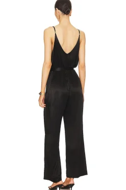 Fleur Belted Silky Jumpsuit