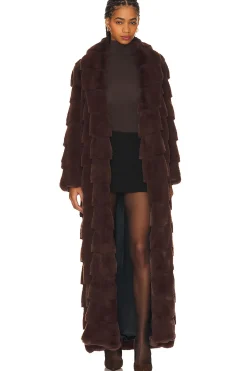 Floor Length Faux Fur Coat