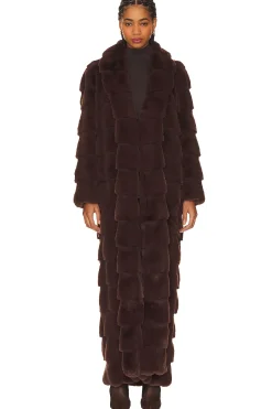 Floor Length Faux Fur Coat