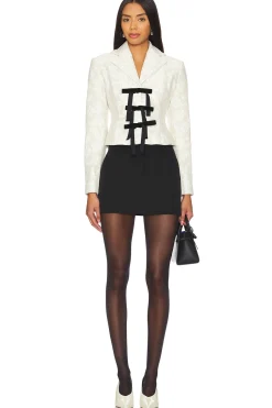 Floral Lace Jacket With Bows