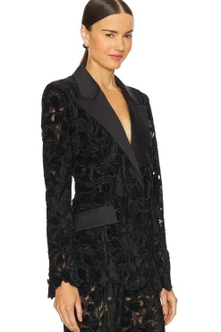 Floral Velvet Lace Blazer