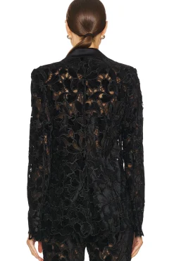 Floral Velvet Lace Blazer