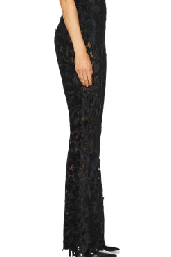 Floral Velvet Lace Trousers