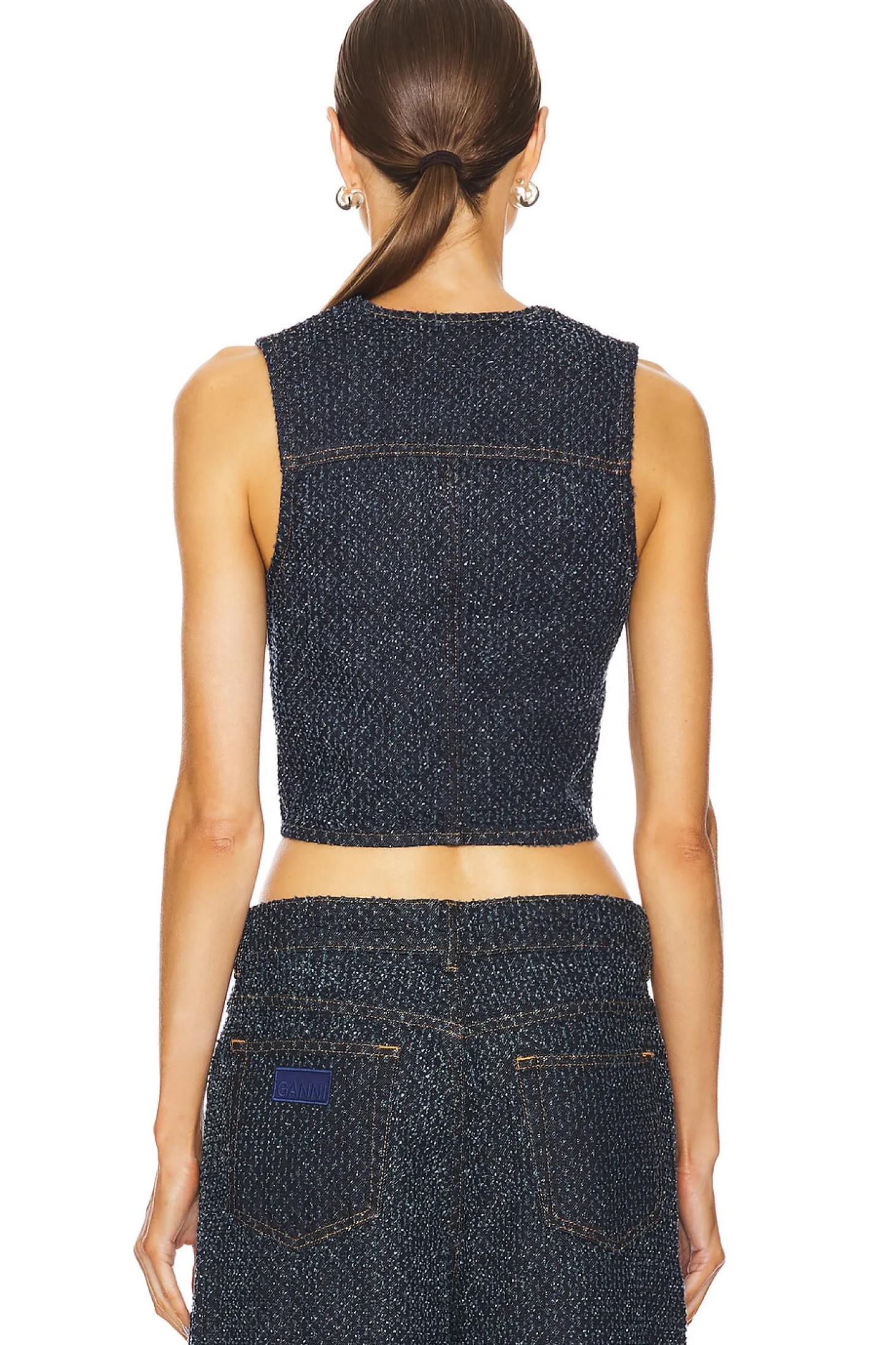 Fluffy Denim Waistcoat