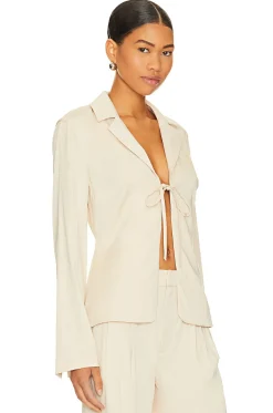 Franca Tie Front Blazer Top