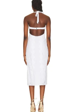 Francesca Eyelet Midi Dress