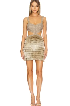 Fringe Cut Out Mini Dress