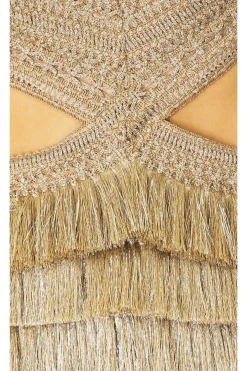 Fringe Cut Out Mini Dress