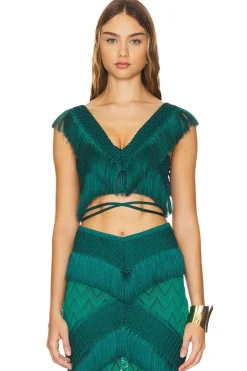 Fringe Trim Cropped Top