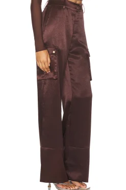 Galia Satin Cargo Pant
