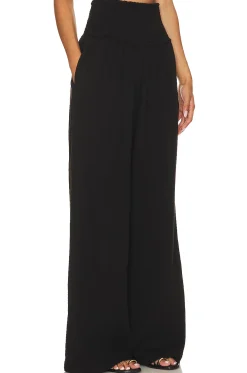 Gauze Smocked Flare Pant