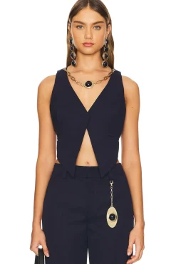 Gemstone Necklace Gilet Top