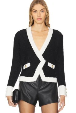 Georgia Contrast Trim Cardigan Blazer