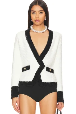 Georgia Contrast Trim Cardigan Blazer