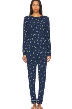 Gisele Printed Crew PJ Set