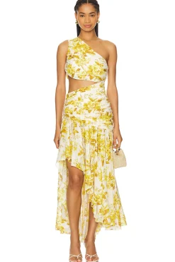 Golden Asymmetric Dress