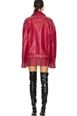 Goldie Studs Biker Jacket