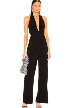 Halter Wrap Straight Leg Jumpsuit