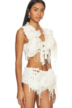 Hand Knitted Rose Vest