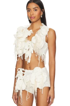 Hand Knitted Rose Vest