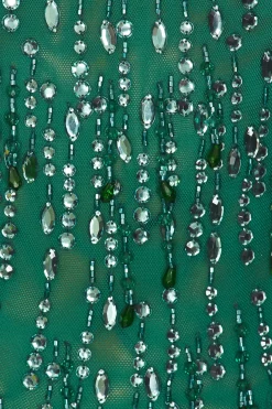 Hand-Beaded Tulle And Jersey Gown