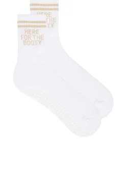 Here For The Booty Grip Socks