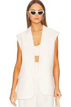Irena Sleeveless Tailored Blazer