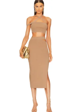 Ismane Knit Midi Skirt