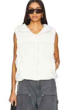 Jacquard Channel Cropped Puffer Vest