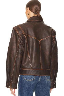 Jayden Distressed Leather Jacket