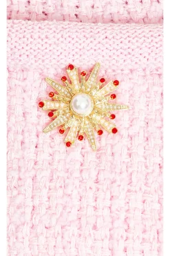 Jewel Button Knit Mini Skirt