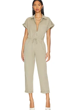 Jordan Short Sleeve Zip Front Jumpsuit
