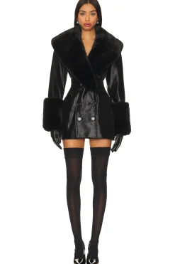 Julieta Faux Leather Coat