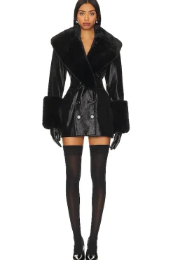 Julieta Faux Leather Coat