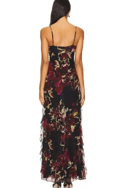 Kamila Ruffle Cowl Gown