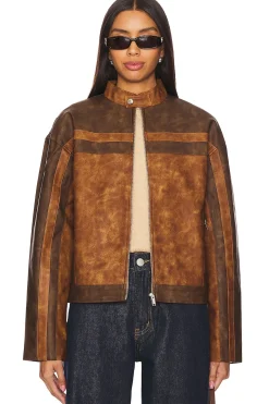 Katrina Faux Leather Moto Jacket