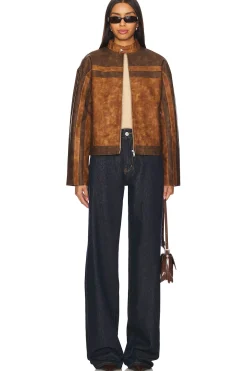 Katrina Faux Leather Moto Jacket