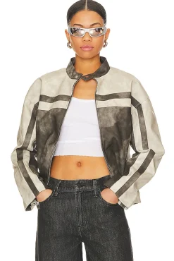 Katrina Faux Leather Moto Jacket