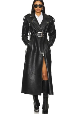 Knightley Leather Trench Coat