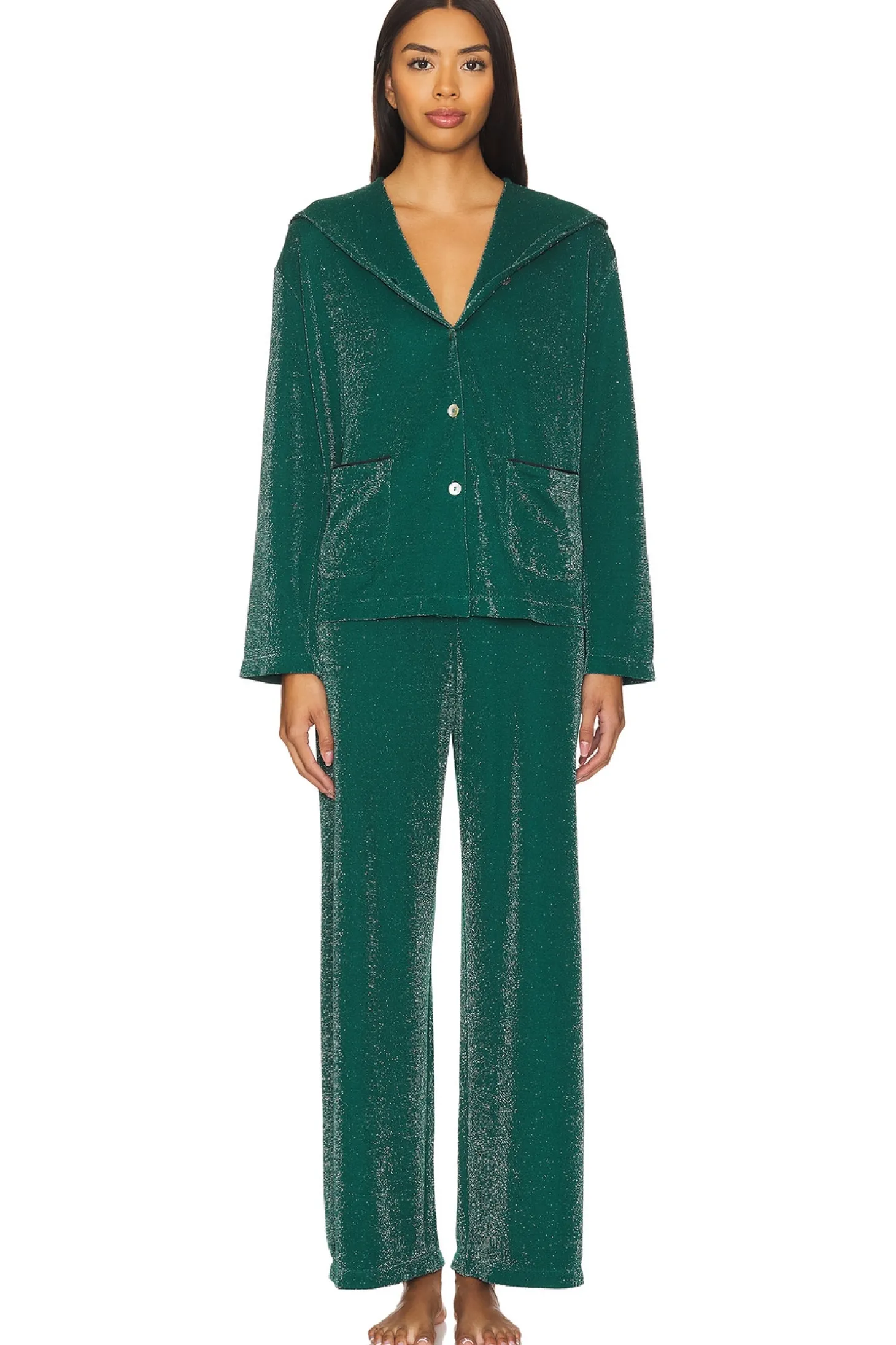 Kylie Lurex Hooded Set