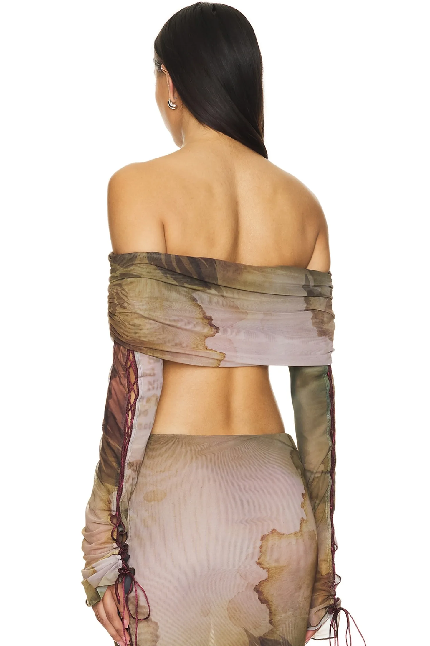 Lace Up Fold Over Top